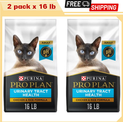 2 Pack Purina Pro Plan Focus Urinary Tract Cat Food Chicken & Rice 32lb