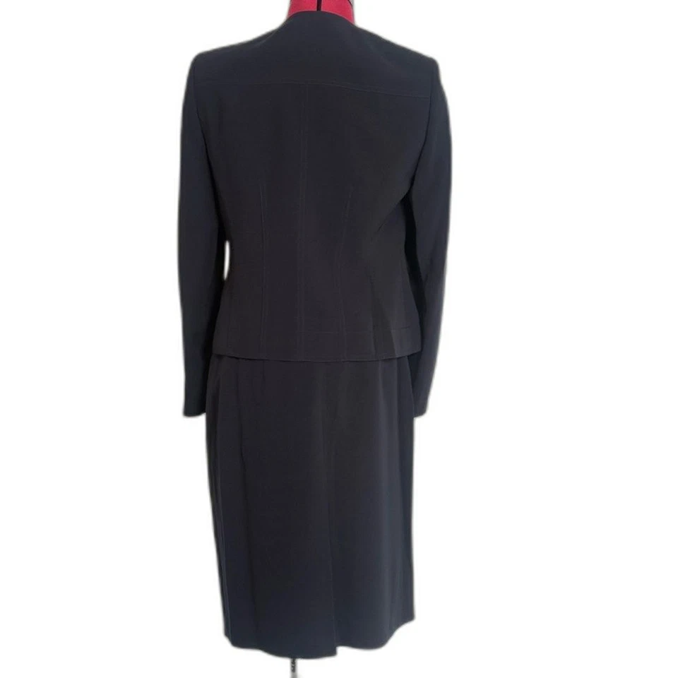 Kasper Falda Traje Para Mujer Talla 4 Azul Medianoche Conjunto de 2 Piezas Blazer y Falda Foto 2 de 4