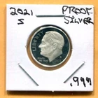 Gem 2021-S Proof Cameo (.999) Silver Roosevelt Dime - Free Shipping