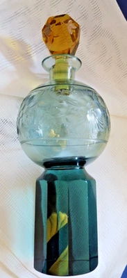 Außergewöhnliche  Art-Deco-Karaffe mit herrlichem Emailleschild SHERRY! PERFEKT! - Bild 1 von 4