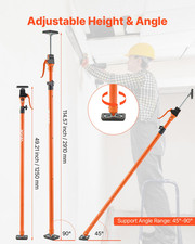 VEVOR Cabinet Jack Support Pole 2-Pack, 49 114" Telescopic Drywall Lift Bar