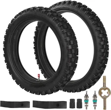 Front 70/100-17 and Rear 90/100-14 Tire and Inner Tube Sets for CR85R CRF80F CRF