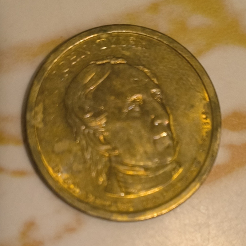 John Tyler Native American $1 Dollar Coin 2007 Uncertified Ungraded