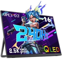 UPERFECT 2K 240Hz Gaming Monitor 16 Inch QHD Portable Gaming Display 100% sRGB