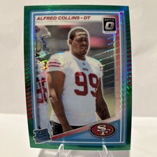 Alfred Collins 2025 Donruss Optic Rated Rookie GREEN Hyper Prizm #355 49ers RC