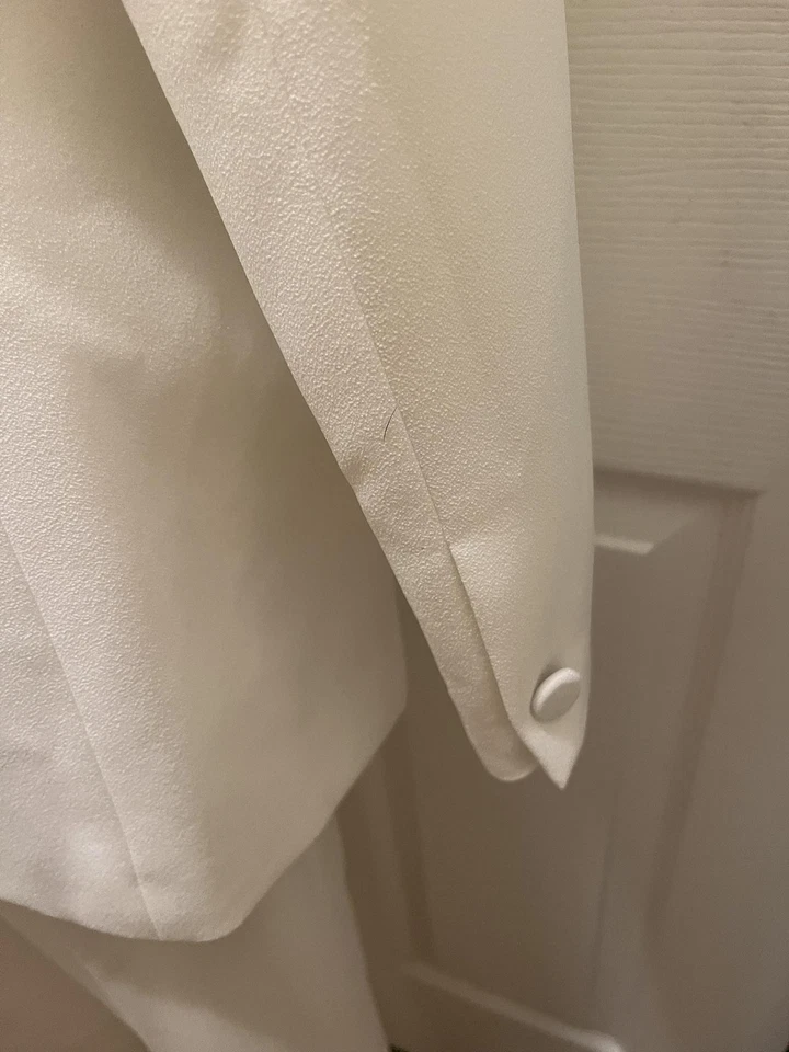 Conjunto de 10 pantalones blazer blancos Morgan Miller Traje para mujer 2 piezas poliéster elegante nuevo Foto 4 de 4