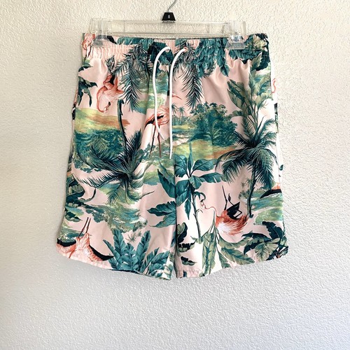 Flamingo Board Shorts Swim Trunks Size 