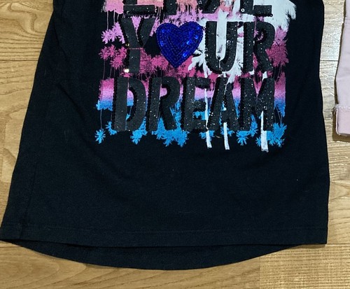 Girl's Gymboree & Gap Outfit size 7 - "Live Your Dream" Top w/Pink Jean Shorts - Picture 4 of 8