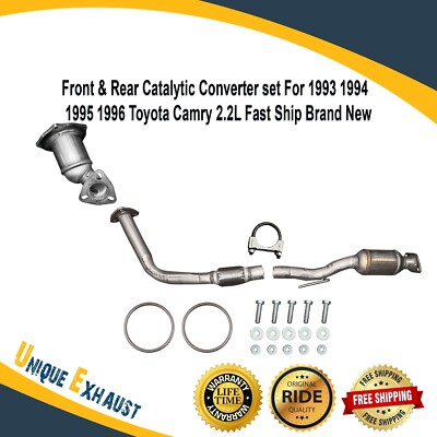 Front & Rear Catalytic Converter Set for 1993 1994 1995 1996 Toyota Camry 2.2L