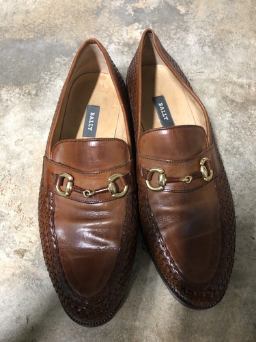 Bally Men Brown Leather Moccasin Size 46