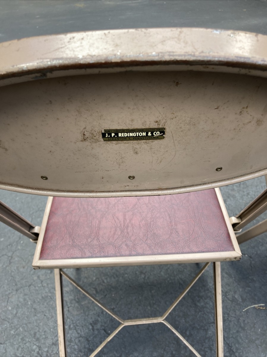 Vintage Metal Folding Chairs by J. P. Redington & Company