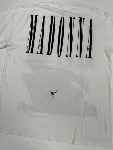 Vintage Madonna Erotica Smoking Music Tee M/L Fit 20.75x26.5 Inches 1992 White - Picture 15 of 18