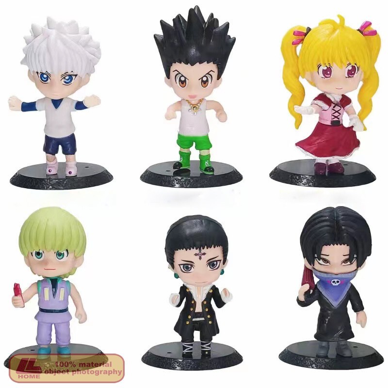 Anime Hunter x Hunter Galleta Krueger Feitan Portor 6 piezas PVC Figura Estatua Regalo