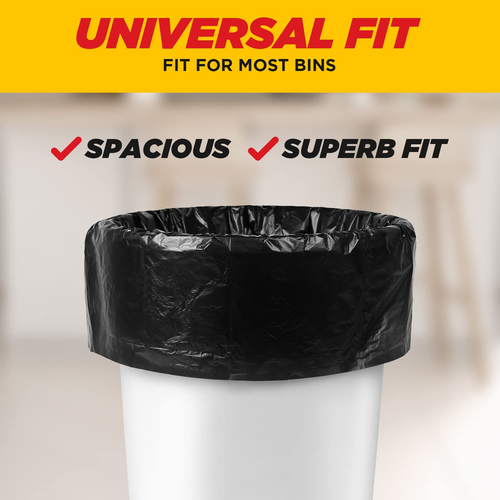 40-45 Gallon Heavy Duty Trash Bags, 1.5 Mil Black, 50 Count, Individually Folded - Picture 5 of 8