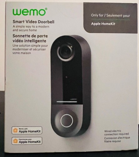Belkin WeMo WDC010 Apple HomeKit HD Smart Video Doorbell - New Sealed