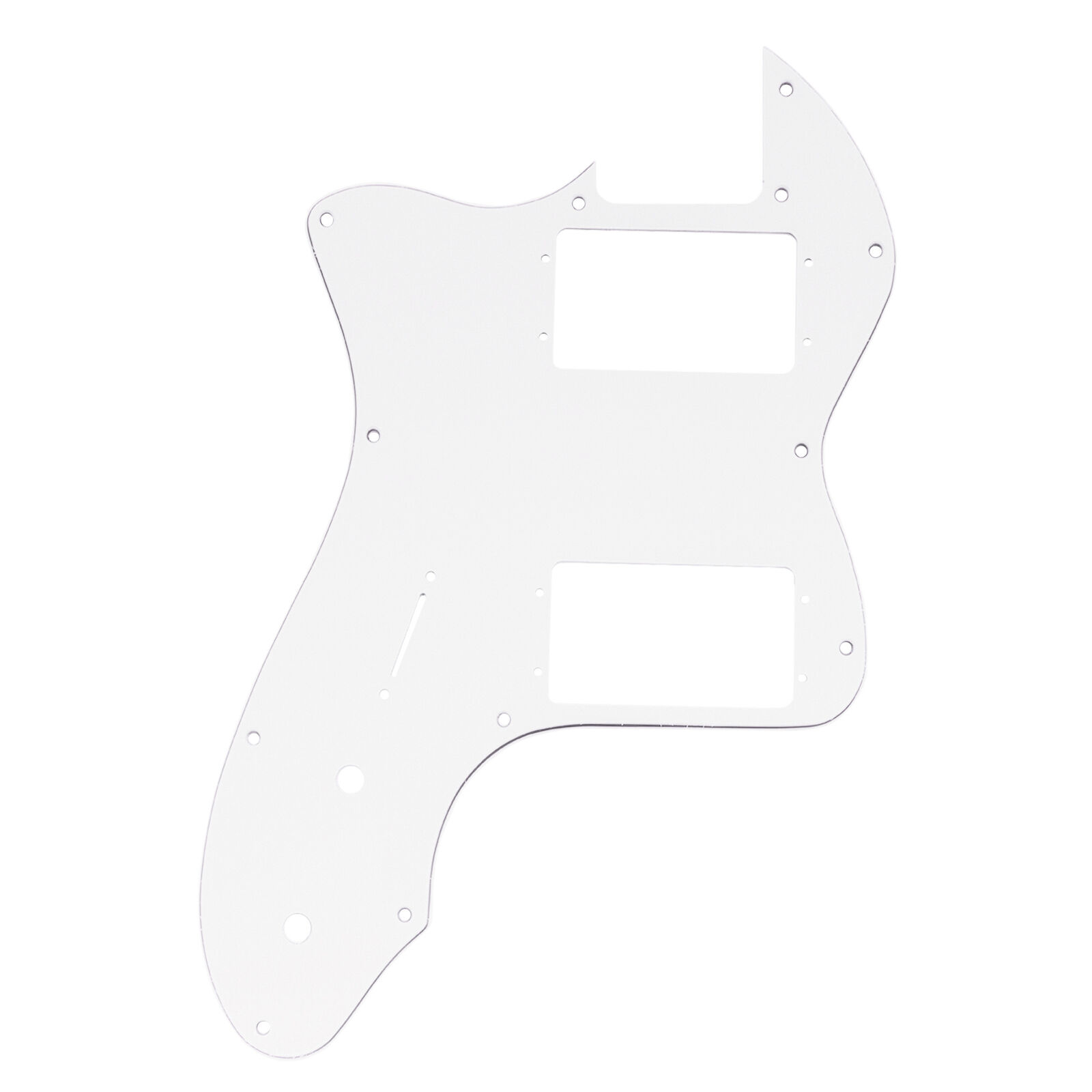 Musiclily Pro White Pearl HH Wide Pickguard For Fender 72 Tele Thinline Guitar