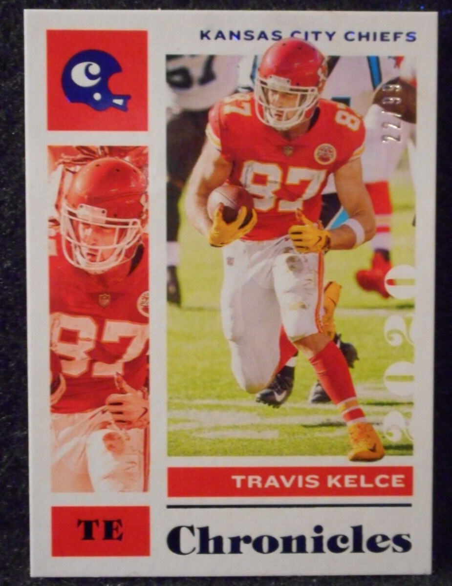 2020 Travis Kelco Chronicles Blue Parallel card #49..../99....Kansas City Chiefs