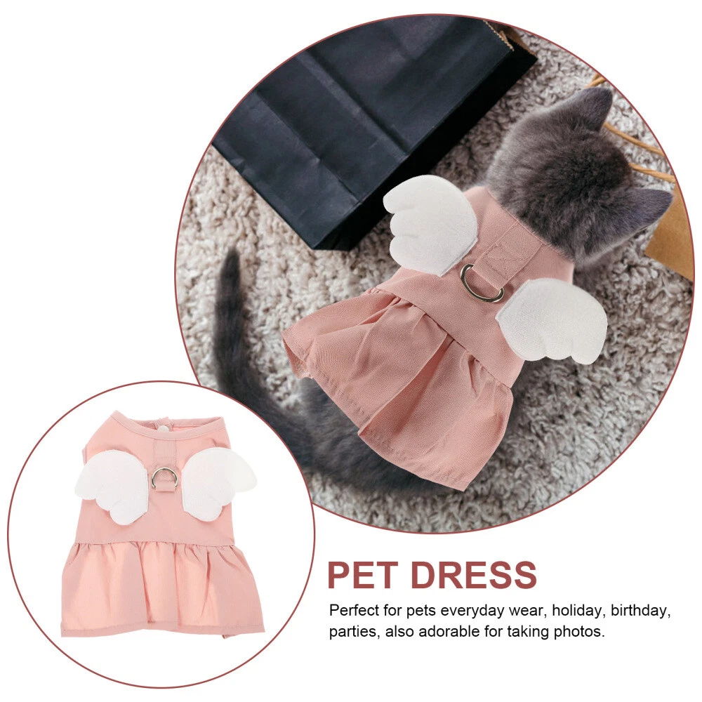MIU MIU 3 Pezzi Vestito per Cani Animali Domestici Costume Estivo per Animali Domestici Gatto Accessori 