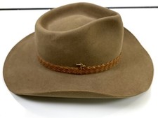 Vintage Australian Akubra Hat Tan Size 56 Snowy River Pure Felt Fur Beauty VGC