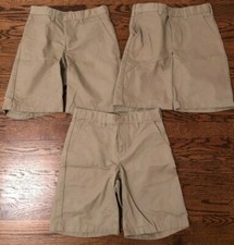3 pair Boys Men's 27 shorts lot khaki uniform school apparel adjustable waist