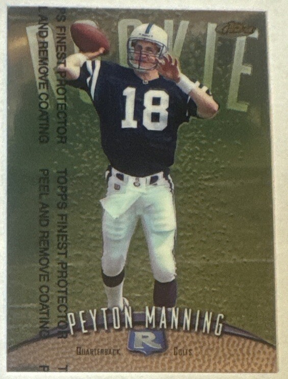 Peyton Manning 1998 Topps Finest Rookie Card #121 (5765)