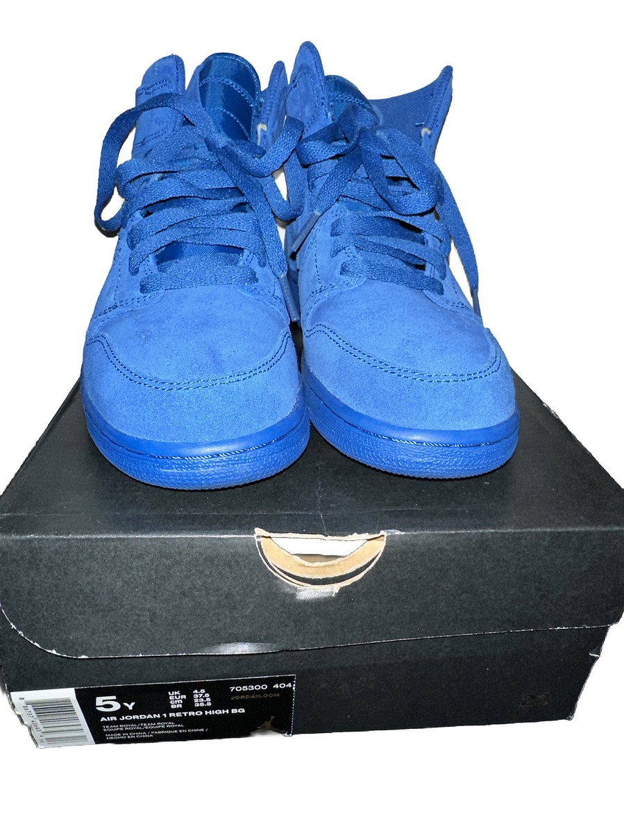 Nike Air Jordan 1 W/box 705300-404 Blue Suede Basketball Shoes Sz