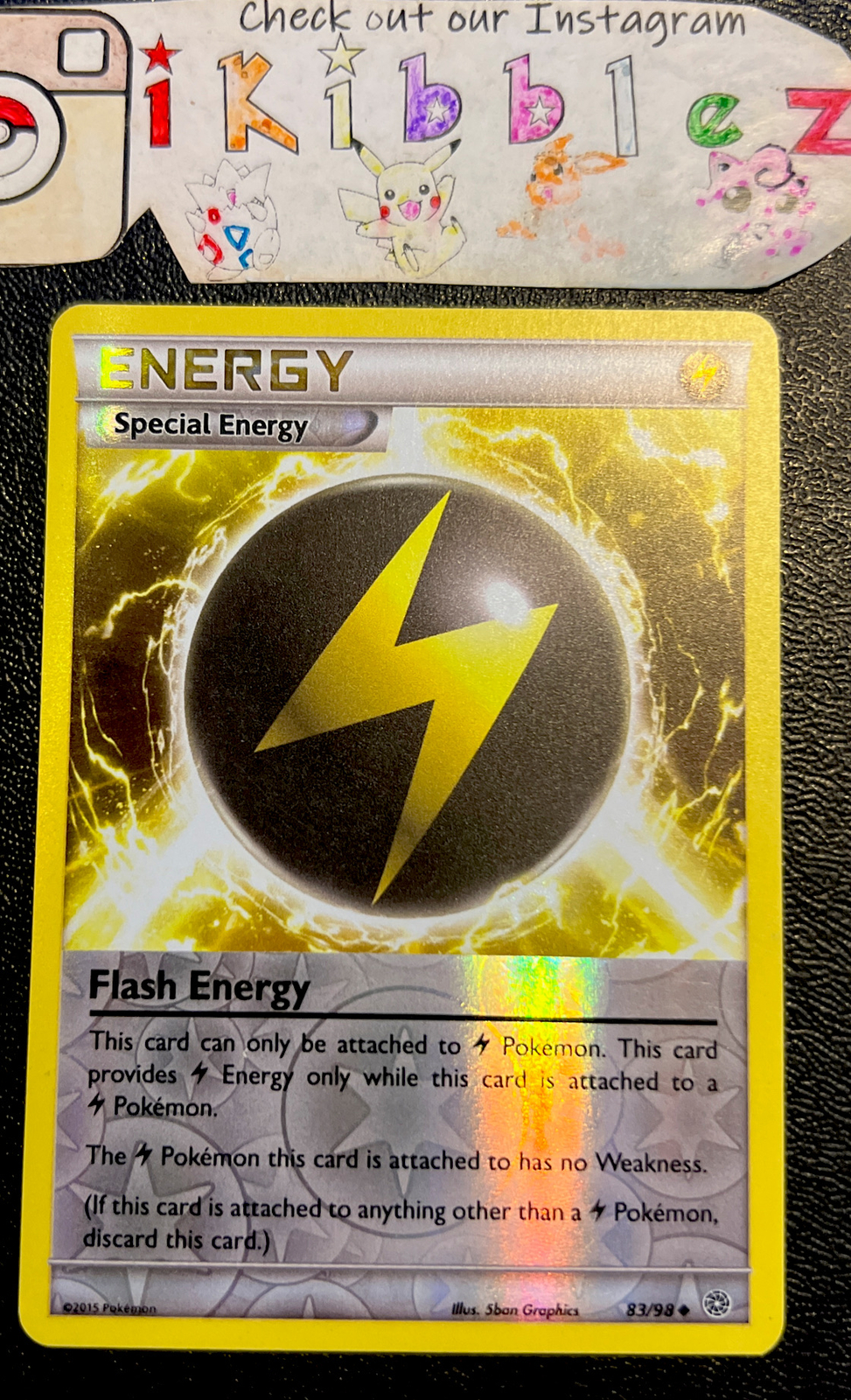 Flash Energy 83/98 LP Reverse Holo Ancient Origins Pokemon Card!
