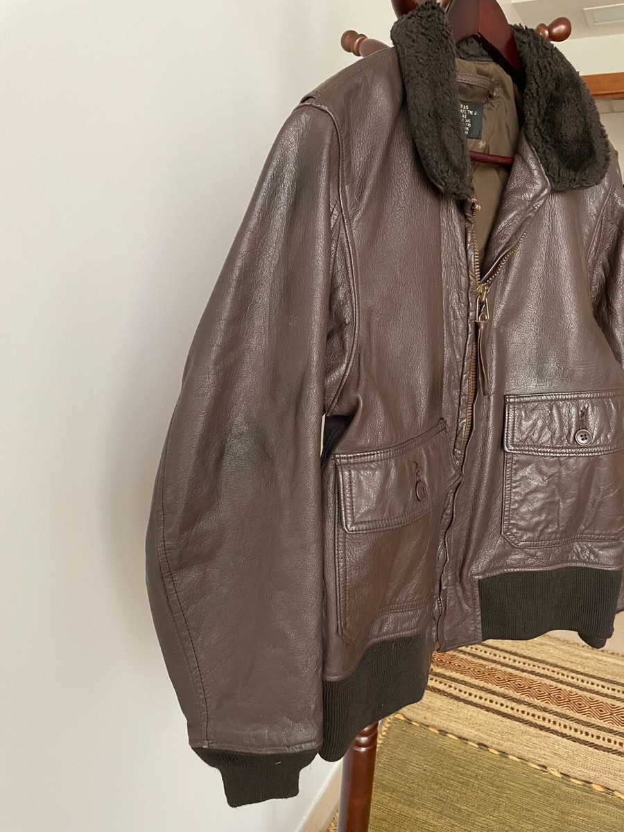 Original USN G-1 Flight Jacket by BRILL BROS., INC.- MIL-J-7823 E