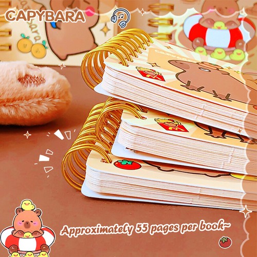 Cute Capybara Coil Notebook Mini Pocket Book Diary Sketchbook School ...