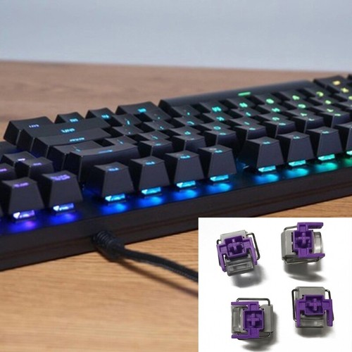 Plastic Purple Mechanical Switchs Optical Switches Hot Swap Switch for - Photo 4/8