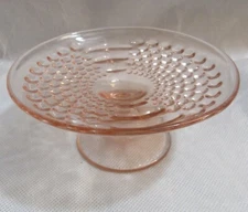 ANCHOR HOCKING PINK DEPRESSION TIDBIT/MINT DISH