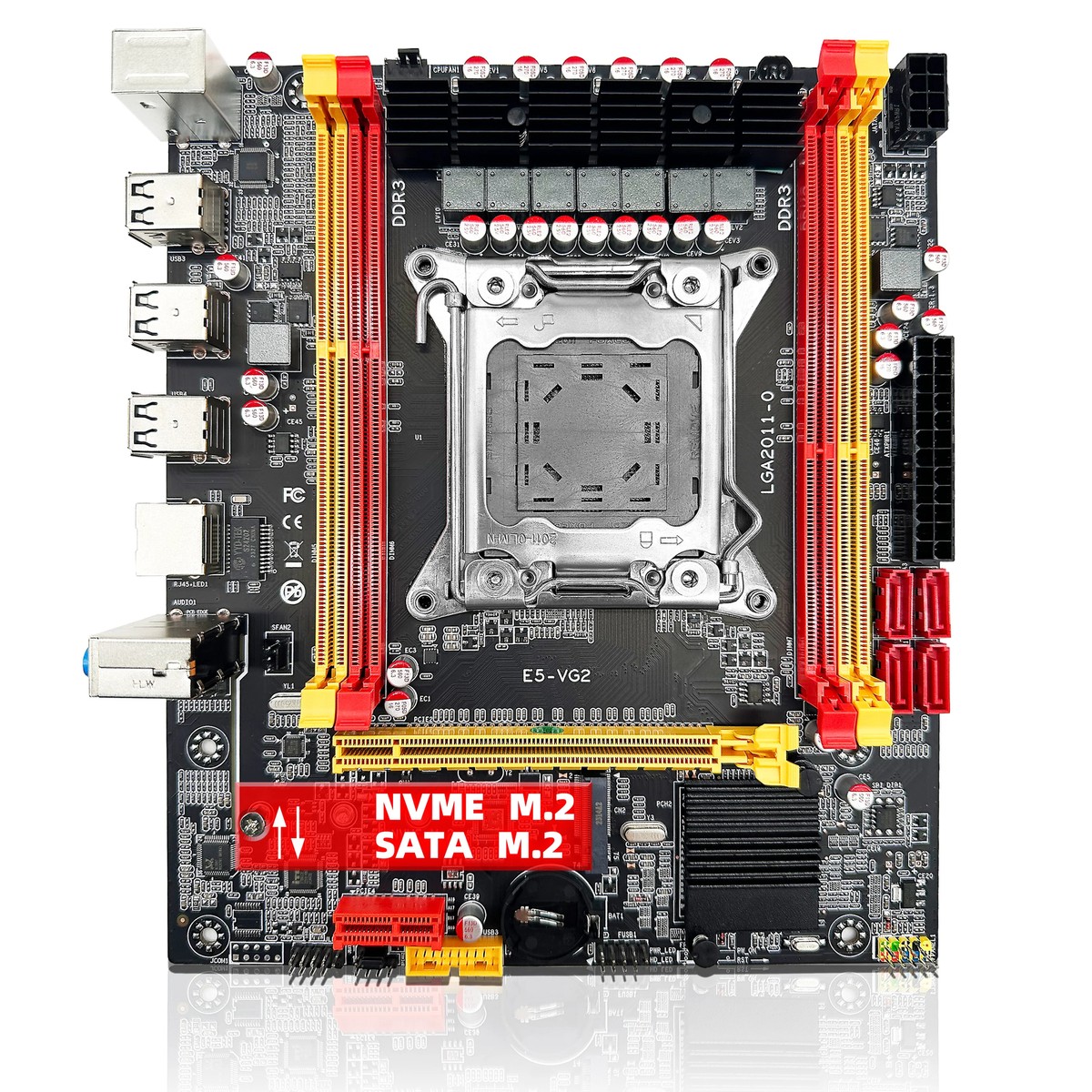X79 VG2 Motherboard LGA 2011 Slot Support Intel Xeon V1 V2 CPU