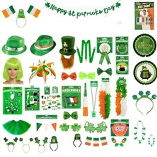 St. Patrick's Day Fancy Dress Costume Accessory Set - Irish Clover & Gold