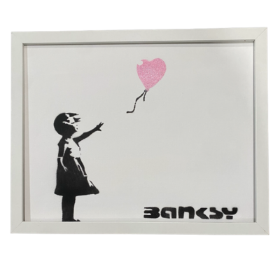 #ad Banksy Graffiti Art Pop Art Girl With Balloon Original Painting 2013 $200.00