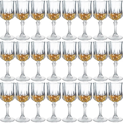 Elegant 24-Piece Crystal Cordial Glass Set - Sherry, Port & Limoncello 1.75 Oz