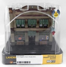 HO Scale Dugan's Paint Store w/LED Built- -Ready - Woodland Scenics BR5053
