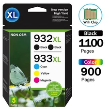 GATAPO® 5PK 932XL 933XL Ink for HP Officejet 6100 6700 6600 7610 7110 7510 7612