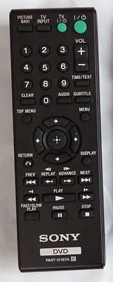 Genuine Sony RMT-D187A NEW DVD Remote Control DVP-NS611HP NS710 SR101B SR200 e 