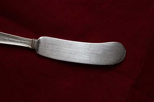 Esparcidor de mantequilla Gorham Silver FAIRFAX 5,5" mango plano (1910) ~25 g - Imagen 5 de 10