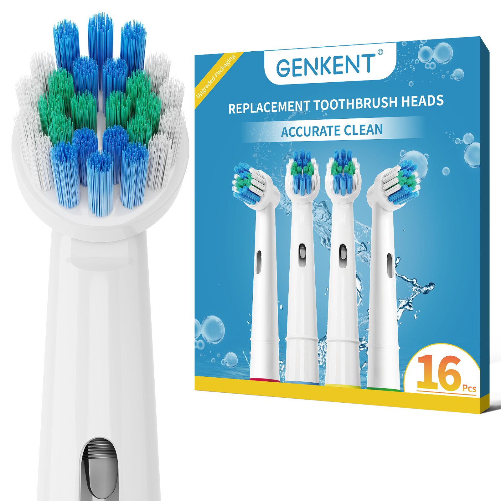 GENKENT High quality replacement toothbrush head single row multipack