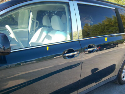 Stainless Steel Chrome Window Sill Trim – 4-Piece Kit For 2011-2020 Toyota Sienna