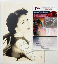 1964 Kathryn Grayson Autographed 5x7" Photo Matte JSA Certification EE85871