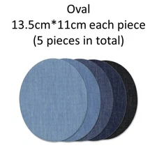 5 Colors DIY Iron on Denim Fabric Patches for Clothing Jeans Repair Kit