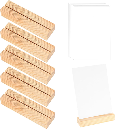 15x Kartenhalter Aus Holz Für Tischkarten & Menüs - Elegant & Vielseitig