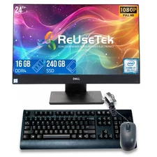 Dell OptiPlex 7460 AIO Bundle 24" Intel i7-8700 3.2GHz 16GB/240GB SSD Win 11 Pro