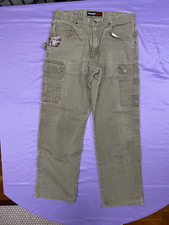 RIGGS WORKWEAR BY WRANGLER heavy duty combo cargo  work pants 35x32