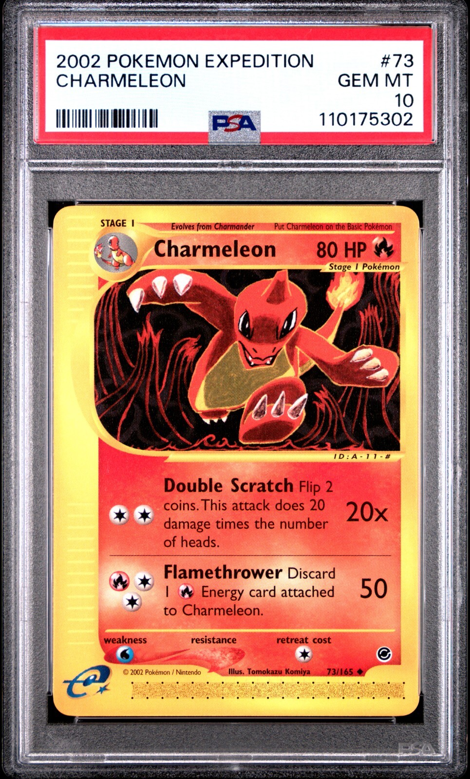 2002 Pokemon Expedition #73 Charmeleon PSA 10 GEM MINT Graded Card Komiya