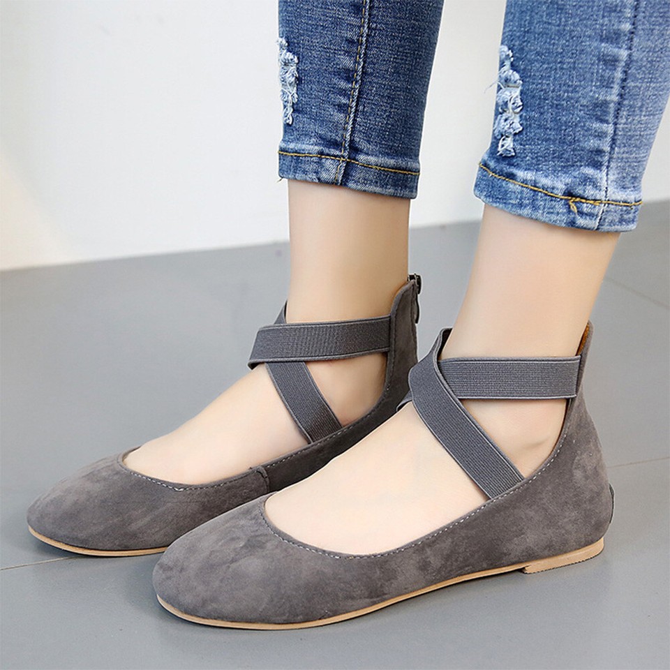 Fashion Flat Shoes Comfortable Walking Shoes Slip On Casual Work Shoes