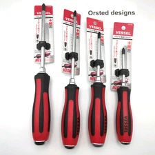 Vessel Megadora 930 JIS Tang-Thru Screwdriver Phillips head Set 4 items New