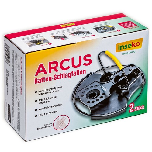 inseko 2 x ARCUS Ratten-Schlagfallen I I wiederverwendbar I inkl. Handschuhe - Bild 7 von 7